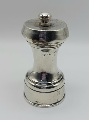 Lot 487 - A silver pepper grinder, John Ginsell & Sons,...