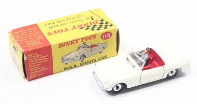 Lot 1024 - Dinky Toys No. 113 MGB sports car comprising...