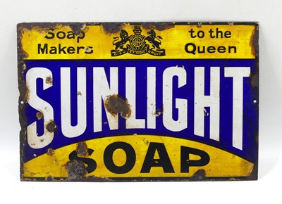 Lot 237 - An enamel on metal advertising sign 'Sunlight...