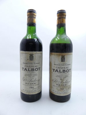 Lot 1037 - Chateau Talbot 1964, Saint Julien, 2 bottles,...