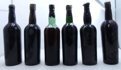 Lot 1330 - Six bottles of vintage port, probably mid-20th...