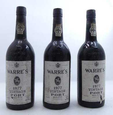 Lot 1348 - Warre's Vintage Port 1977, 3 bottles