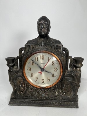 Lot 658 - A 1940's Roosevelt mantel clock. Made by...