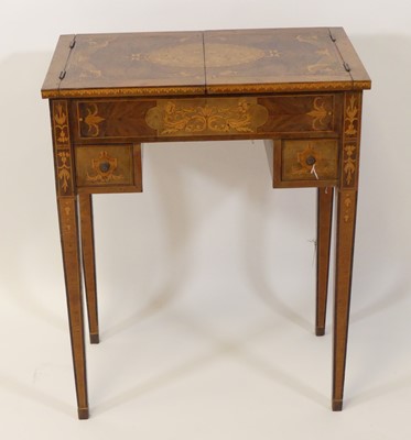 Lot 2535 - A 19th century rosewood and marquetry inlaid...