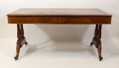 Lot 2540 - A William IV rosewood library table, having a...