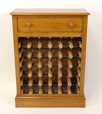 Lot 1476 - A contemporary oak 36-bottle capacity wine...