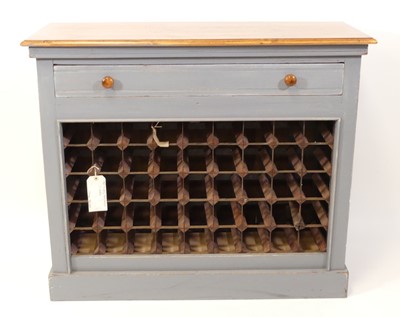 Lot 1479 - A contemporary pine and painted 45-bottle...