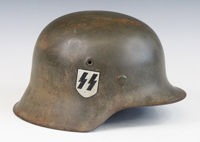 Lot 760 - A German Third Reich M42 Stahlhelm, having a...