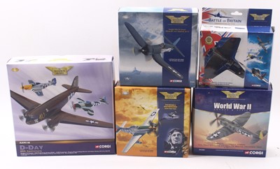 Lot 983 - Five Corgi Aviation archive 1:76 scale and...