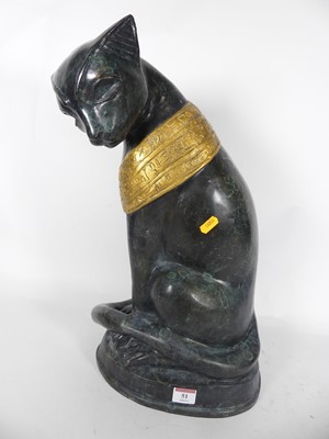 Lot 51 - A large hollow cast bronze figure of an...