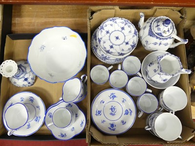 Lot 64 - A Copenhagen half lace blue and white...