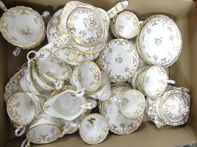 Lot 69 - A Rockingham tea service in white and gold