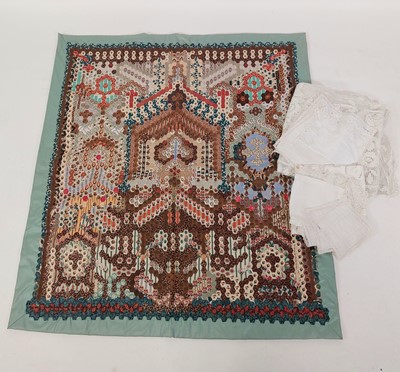 Lot 96 - A 20th century patchwork wall hanging,...