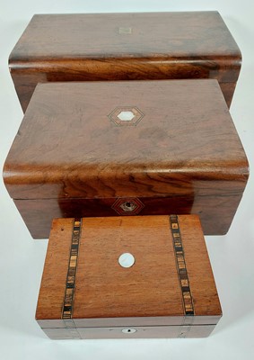 Lot 102 - A Victorian walnut writing slope (and...