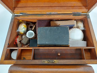 Lot 102 - A Victorian walnut writing slope (and...