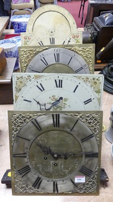 Lot 104 - An 18th century longcase clock dial, the 11"...