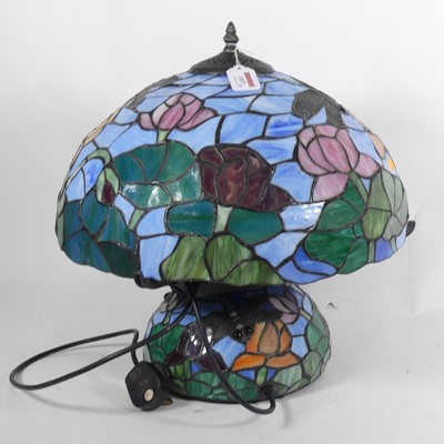 Lot 107 - A contemporary Tiffany style stained glass...