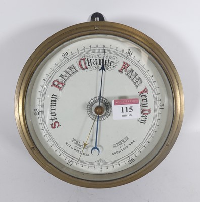 Lot 115 - A 20th century aneroid barometer, dia. 20cm