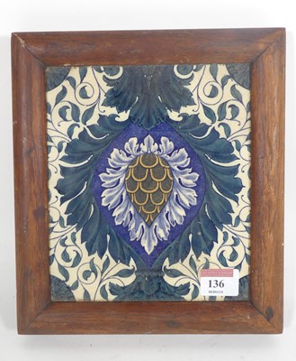 Lot 136 - A Maw & Co Persian 8'' tile, circa 1890, in...