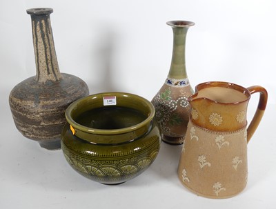 Lot 140 - A 19th century aesthetic movement glazed...