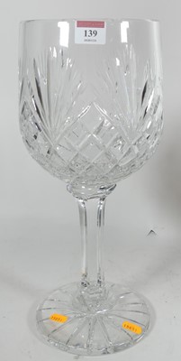 Lot 139 - An oversized cut glass wine glass