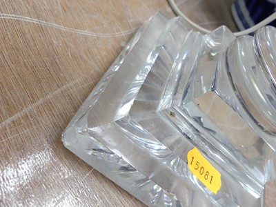 Lot 142 - A 19th century glass lamp base, converted to...