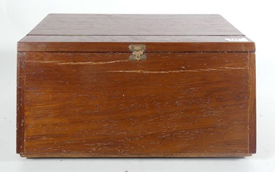 Lot 144 - A mahogany coin collector's chest