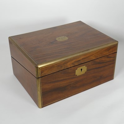 Lot 147 - A 19th century mahogany and brass banded...