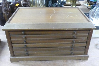 Lot 153 - A coin collector's chest