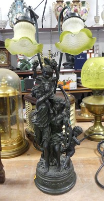 Lot 150 - A reproduction Art Nouveau style table lamp