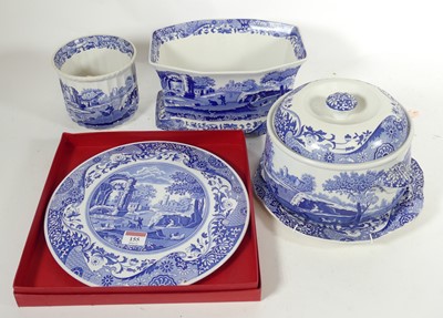 Lot 155 - A small group of Spode Italian blue and white...