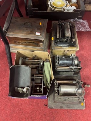 Lot 163 - A collection of various phonograph players,...