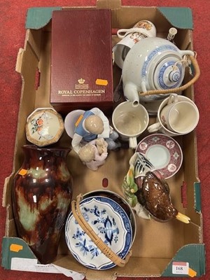 Lot 168 - A box of ceramics to include; Royal Copenhagen...