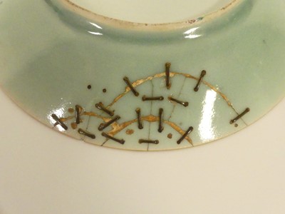 Lot 169 - A box of oriental ceramic wares; celadon and...