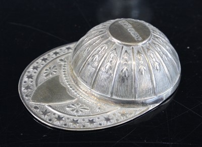 Lot 802 - A novelty silver tea caddy spoon in the form...