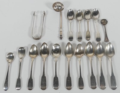 Lot 288 - A collection of silver flatware, mainly...