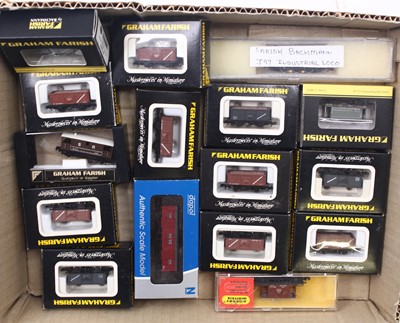 Lot 758 - One small tray of N gauge wagons, mostly...