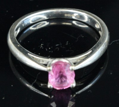 Lot 348 - A contemporary 18ct white gold and pink...