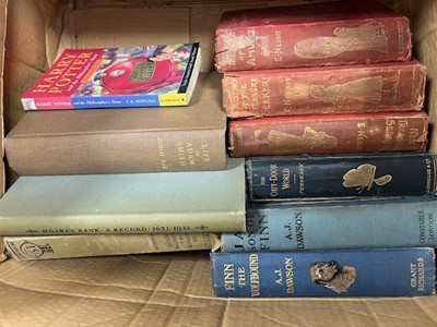 Lot 187 - A box of books, titles to include Harry Potter...