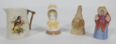 Lot 199 - Three Royal Worcester candle snuffers,...