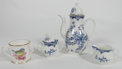 Lot 200 - A miniature coffee pot, sugar bowl and jug,...