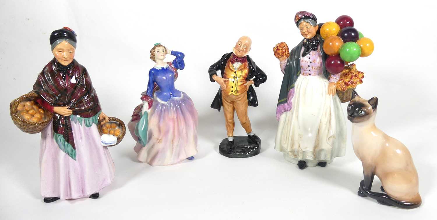 Lot 214 - A collection of Royal Doulton figures to...