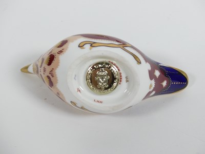 Lot 231 - Five Royal Crown Derby paperweights with gold...