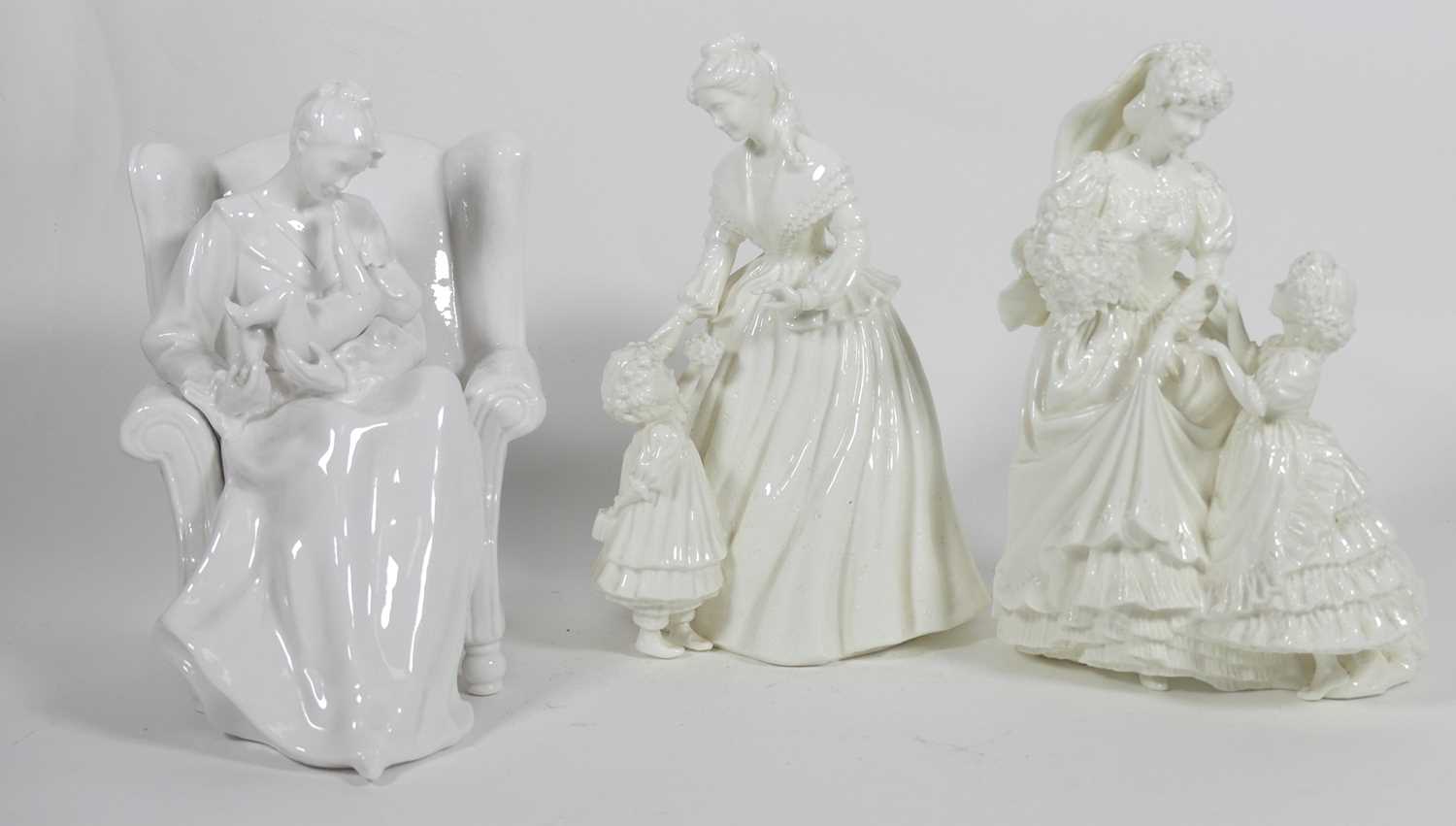 Lot 242 - Three Royal Worcester figural groups -...