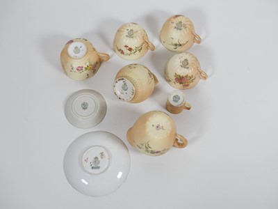 Lot 246 - A collection of Royal Worcester blush ivory...