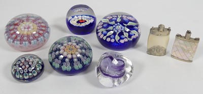 Lot 249 - Six paperweights to include a Caithness...