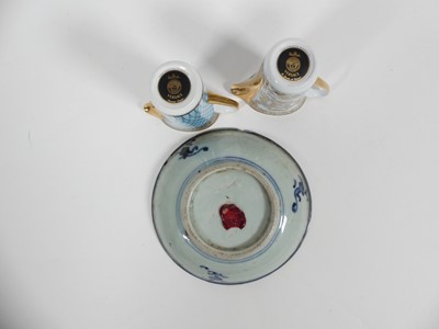 Lot 251 - A Chinese blue and white plate with wax seal...