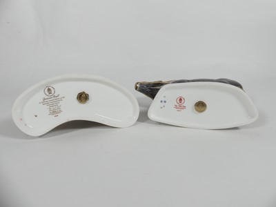 Lot 253 - Two large Royal Crown Derby paperweights with...