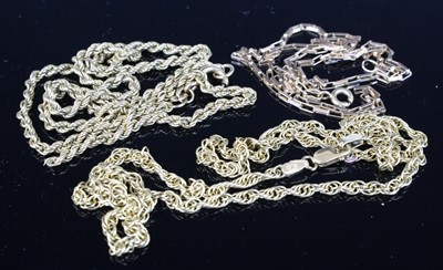 Lot 372 - A modern 9ct gold ropetwist neck chain;...