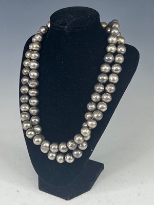 Lot 435 - An antique necklace, arranged as a number of...